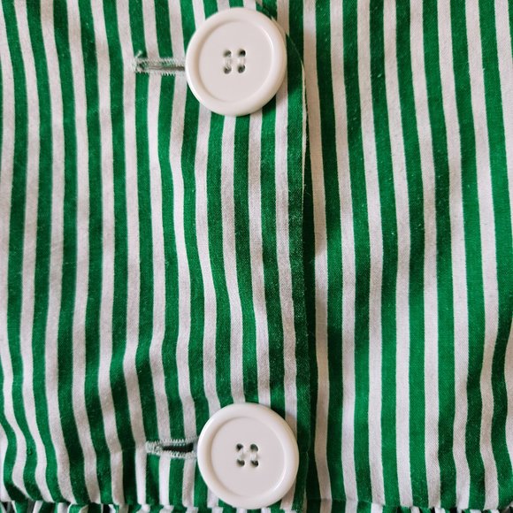 🍋American Apparel Striped Green/White Dress with Button Detail - Picture 5 of 7